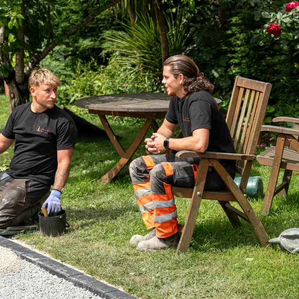 Talking a customer through the finished job
